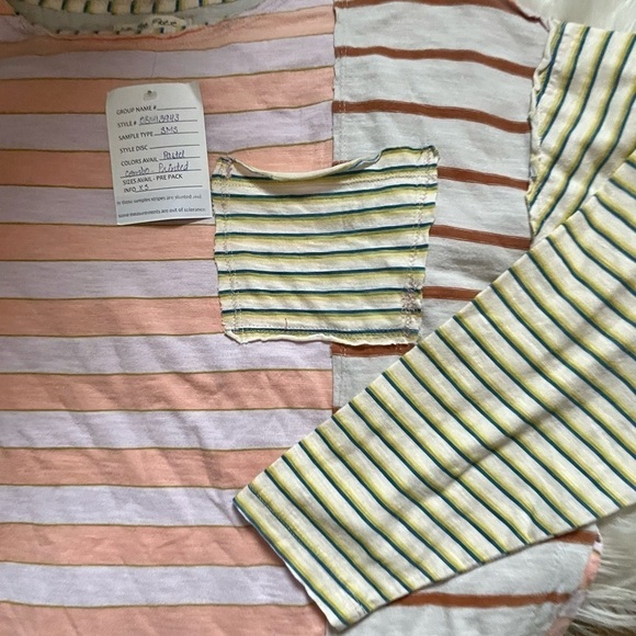 FREE PEOPLE Pastel Combo Printed Long Sleeve Top - Picture 3 of 4